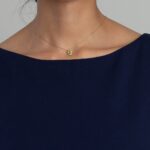 18 Ayar Sarı Altın Pırlanta ve Peridot Kolye | 18 İnç 18 Ayar Sarı Altın Pırlanta ve Peridot Kolye | 18 İnç