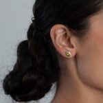 18ct Gelbgold Diamant mit Peridot Ohrstecker