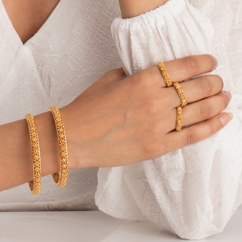 22ct Gold Armreif für Damen | Kollektion Rosetten 22ct Gold Armreif für Damen | Kollektion Rosetten