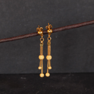 Designer Drop Earrings in 22ct Gold