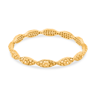 22ct Gold Rosette Wave Bangle