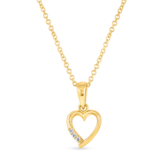18ct Gold Diamond Heart Pendant