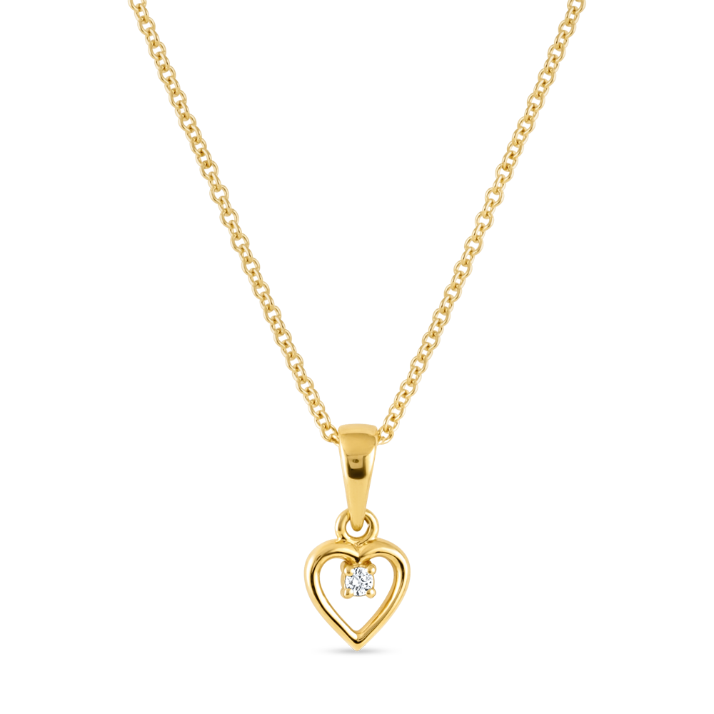 قلادة على شكل قلب من الذهب عيار 18 قيراط قلادة على شكل قلب من الذهب عيار 18 قيراط