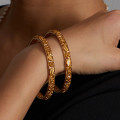 22ct Sunrise Gold Bangle for Bridal | Rosettes Collection | Size 2.6