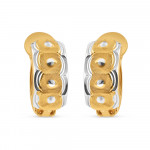 22ct Gold Damen Hoop Ohrring | Rhodium Finish 22ct Gold Damen Hoop Ohrring | Rhodium Finish