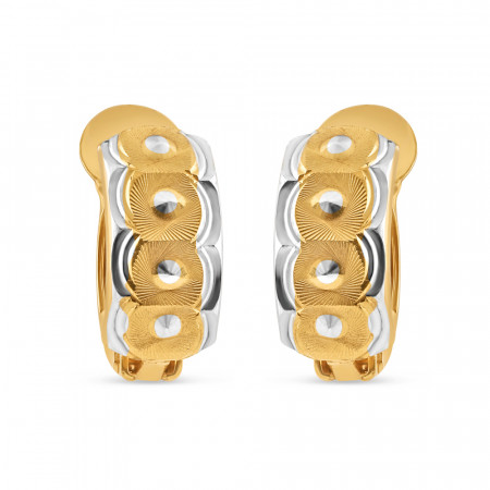 22ct Gold Ladies Hoop Earring | Rhodium Finish 22ct Gold Ladies Hoop Earring | Rhodium Finish