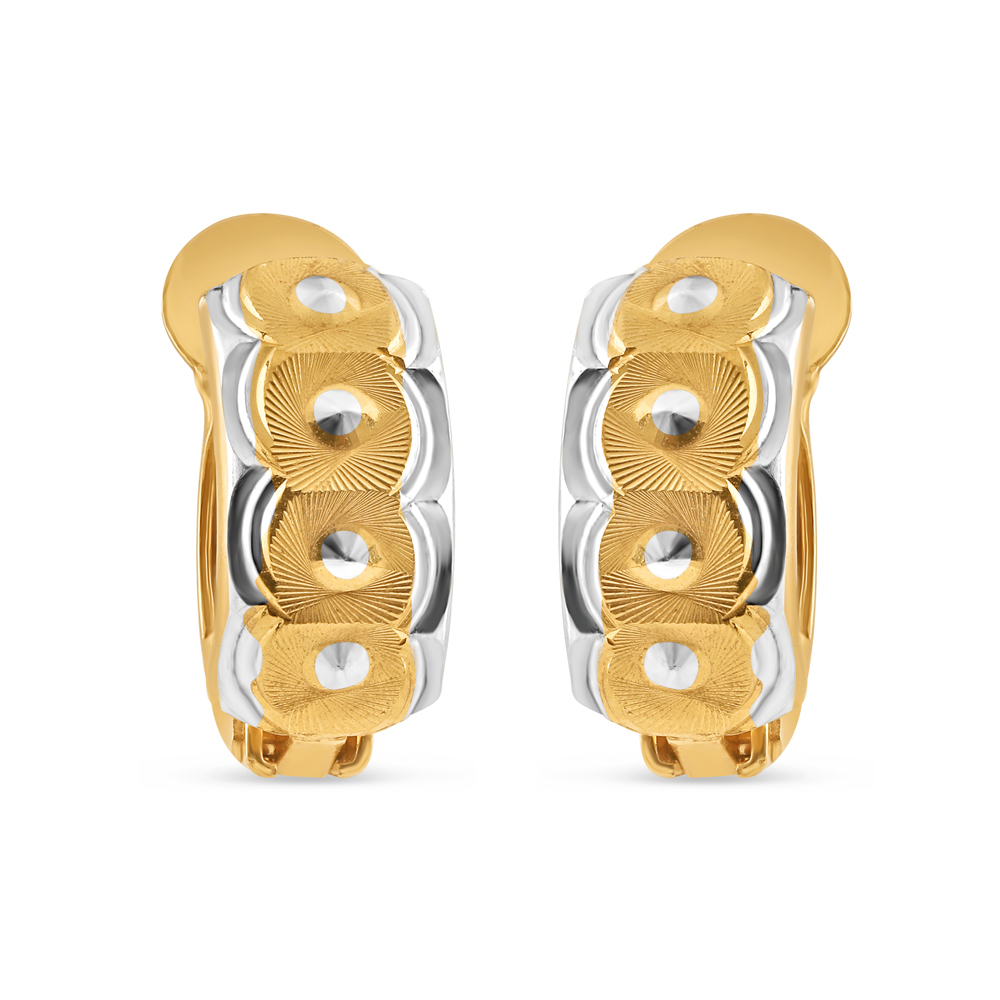 22ct Gold Damen Hoop Ohrring | Rhodium Finish 22ct Gold Damen Hoop Ohrring | Rhodium Finish