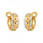 22ct Gold Damen Hoop Ohrring | Rhodium Finish 22ct Gold Damen Hoop Ohrring | Rhodium Finish