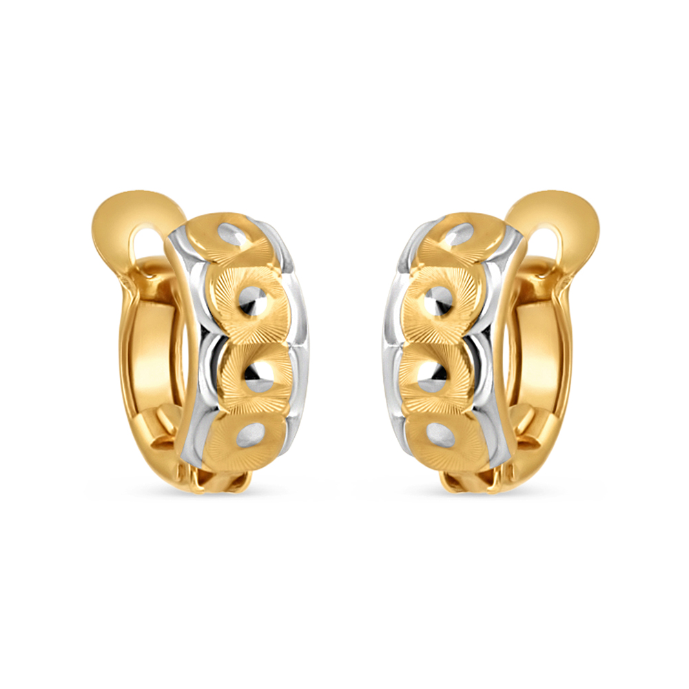 22ct Gold Damen Hoop Ohrring | Rhodium Finish 22ct Gold Damen Hoop Ohrring | Rhodium Finish