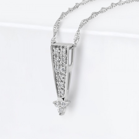 18ct White gold pendant with Diamond for Ladies 18ct White gold pendant with Diamond for Ladies