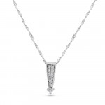 قلادة من الذهب الأبيض عيار 18 قيراط مع ألماس للسيدات قلادة من الذهب الأبيض عيار 18 قيراط مع ألماس للسيدات