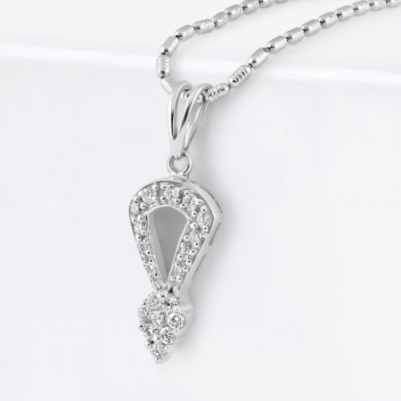 18ct White Gold Fancy Pendant with Diamond 18ct White Gold Fancy Pendant with Diamond