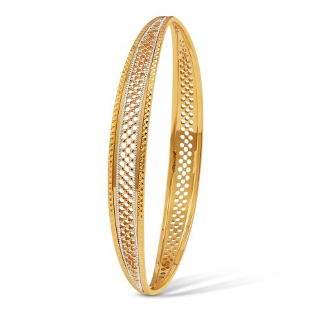 22ct Gold Beautiful Bangle with Rose Gold Finish | 2.6 Size 22ct Gold Beautiful Bangle with Rose Gold Finish | 2.6 Size