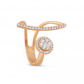 18ct Gold Diamond Om Ring | Size W