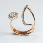 خاتم ألماس قابل للتعديل من الذهب عيار 18 قيراط خاتم ألماس قابل للتعديل من الذهب عيار 18 قيراط