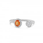 18 Ayar Altın Topaz ve Pırlanta Yüzük