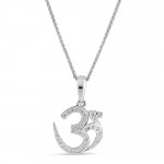 18ct Weißgold Diamant Om-Anhänger 18ct Weißgold Diamant Om-Anhänger