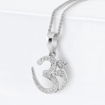 18ct Weißgold Diamant Om-Anhänger 18ct Weißgold Diamant Om-Anhänger