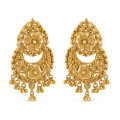 Rosette 22ct Gold Drop Earring