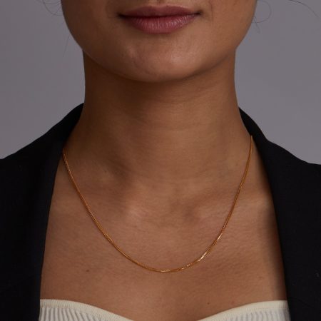 22 Ayar Altın Tilki Kuyruğu Zincir | 16 İnç 22 Ayar Altın Tilki Kuyruğu Zincir | 16 İnç