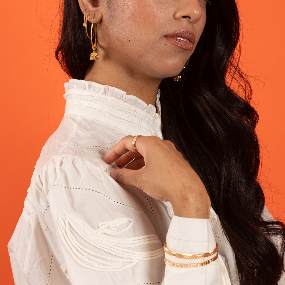 22ct Gold Armreif | Rose Gold Finish | 2.6 Größe