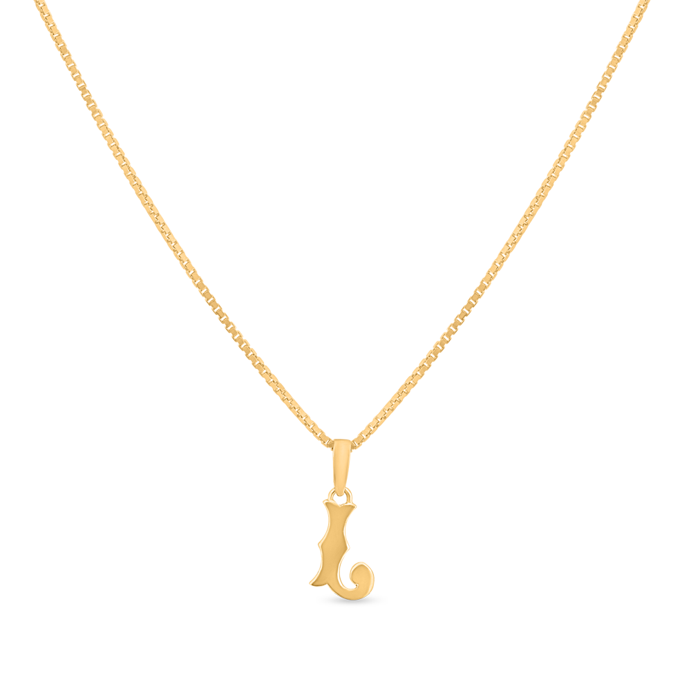 22 Ayar Altın Baş Harfi L Kolye | Unisex 22 Ayar Altın Baş Harfi L Kolye | Unisex
