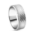 Platinum Wedding Band Ring for Men | Size R | 7 mm