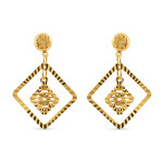 22 Ayar Altın Pırlanta Şeklinde Küpe 22 Ayar Altın Pırlanta Şeklinde Küpe