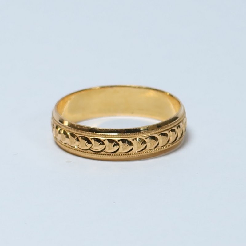 22 carat Gold Band Ring for Her | Size Q 1/2 | 5.5mm