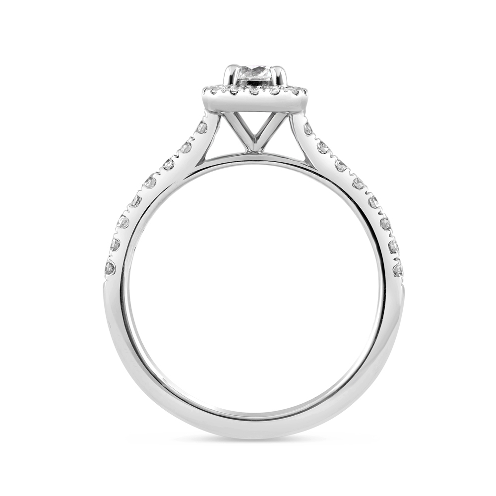 Platinring mit Diamant