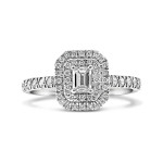 Platin Çift Halo Nişan Yüzüğü Platin Çift Halo Nişan Yüzüğü