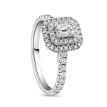 Platin Çift Halo Nişan Yüzüğü Platin Çift Halo Nişan Yüzüğü