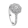 Platinum Floral Shaped Ring with Diamond