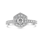 Pırlantalı Platin Nişan Yüzüğü