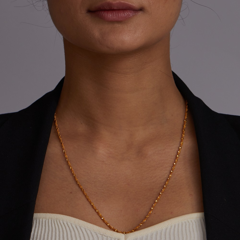 double ripple Chain Design in 20 Inches | 2.4mm Thickness