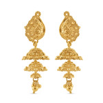 22 Ayar Altın Jhumkha Küpe | 11mm | Jali Filigree Koleksiyonu | 1,5 İnç 22 Ayar Altın Jhumkha Küpe | 11mm | Jali Filigree Koleksiyonu | 1,5 İnç