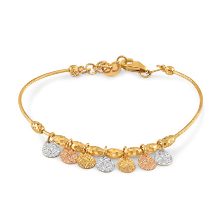 22ct Gold Rhodium Finish Leaf Bracelets | Glow collection 22ct Gold Rhodium Finish Leaf Bracelets | Glow collection