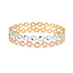 22ct Gold Bangle | Rhodium and Rose Gold finish | 2.6 Size