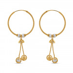 قرط طوق ذهبي فاخر عيار 22 قيراط | طلاء روديوم نهائي قرط طوق ذهبي فاخر عيار 22 قيراط | طلاء روديوم نهائي