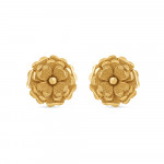 22 Ayar Sarı Altın Çiçek Küpe Çıtçıt | 15mm 22 Ayar Sarı Altın Çiçek Küpe Çıtçıt | 15mm