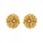 22 Ayar Sarı Altın Çiçek Küpe Çıtçıt | 15mm 22 Ayar Sarı Altın Çiçek Küpe Çıtçıt | 15mm