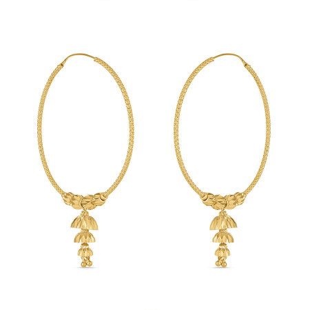 22ct Gold Bali Hoop Earring 22ct Gold Bali Hoop Earring