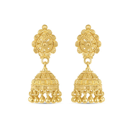 22ct Gold Jhumkha Earring | Jali Filigree Collection 22ct Gold Jhumkha Earring | Jali Filigree Collection