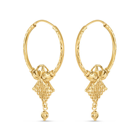 22ct Gold Fancy Hoop Earring 22ct Gold Fancy Hoop Earring