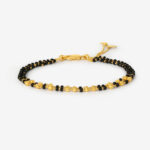 Siyah Boncuklu Altın Mangalsutra Bileklik Siyah Boncuklu Altın Mangalsutra Bileklik
