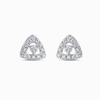 18ct White Gold Stud with Diamonds 18ct White Gold Stud with Diamonds