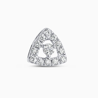 18ct White Gold Stud with Diamonds 18ct White Gold Stud with Diamonds