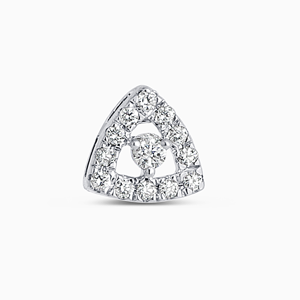 18 Ayar Beyaz Altın Pırlantalı Saplama 18 Ayar Beyaz Altın Pırlantalı Saplama