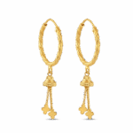 Bayanlar için 22 Ayar Altın Fantezi Halka Küpe Bayanlar için 22 Ayar Altın Fantezi Halka Küpe