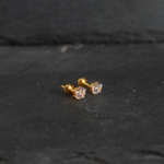 Single CZ Stud Earring